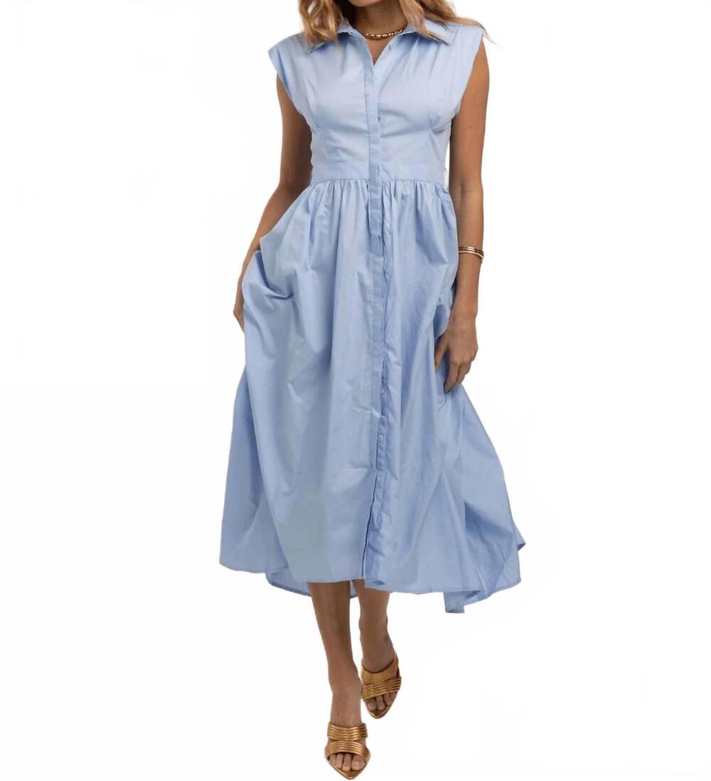 NEW CECELIA NEW YORK justine sleeveless dress in blue